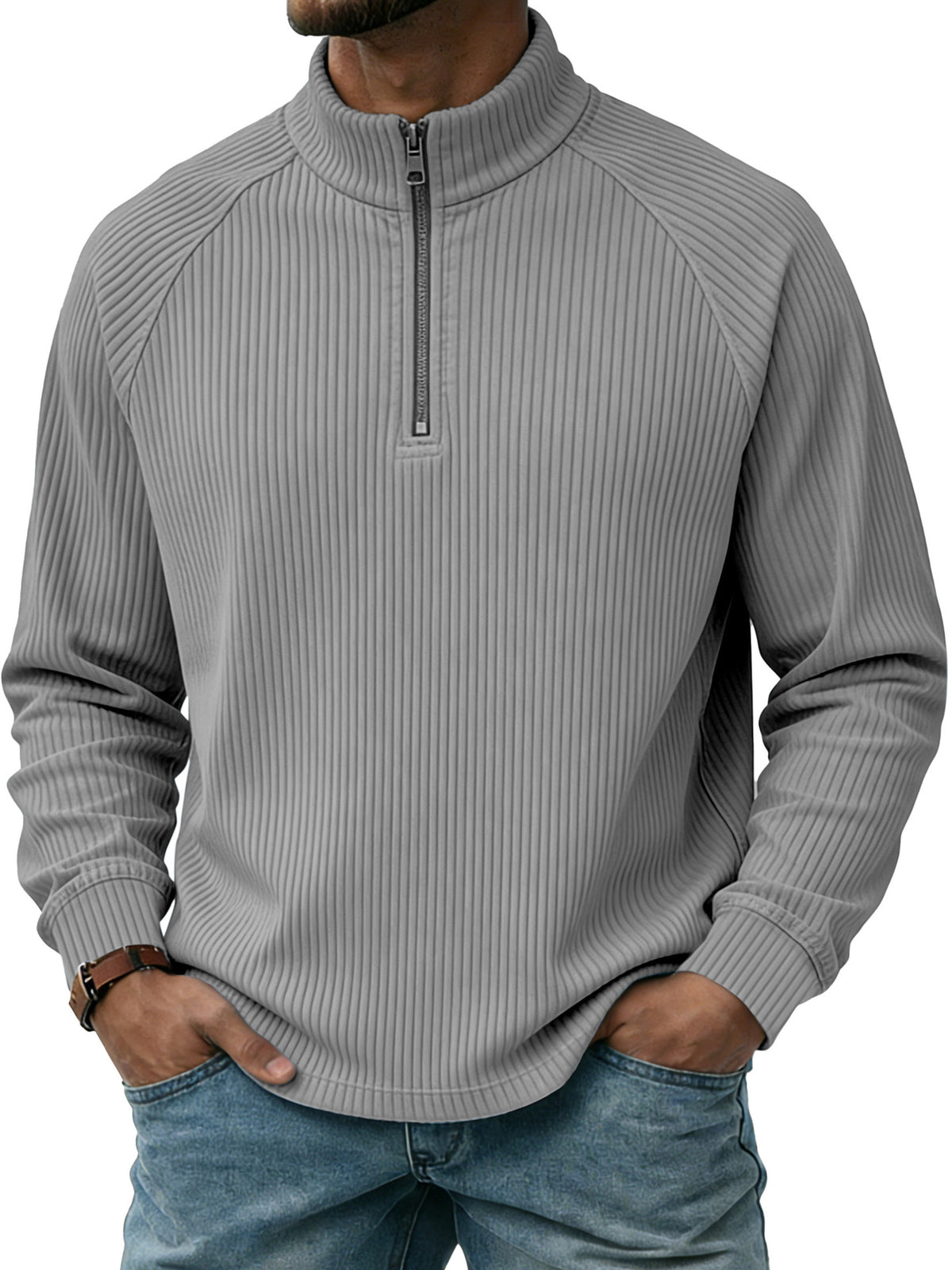 Poloshirt mit vertikaler Streifenoptik – Bild 2 | LuxeStyle