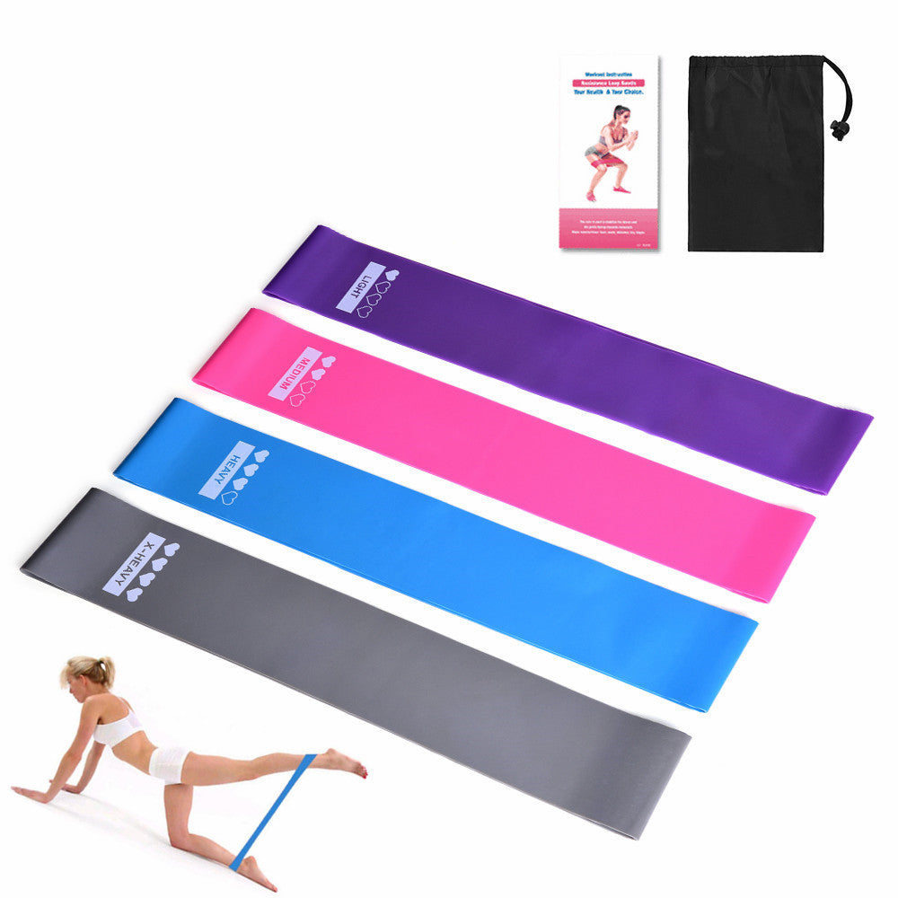 Dehnungsband-Set mit 4 Widerständen für Fitness & Yoga