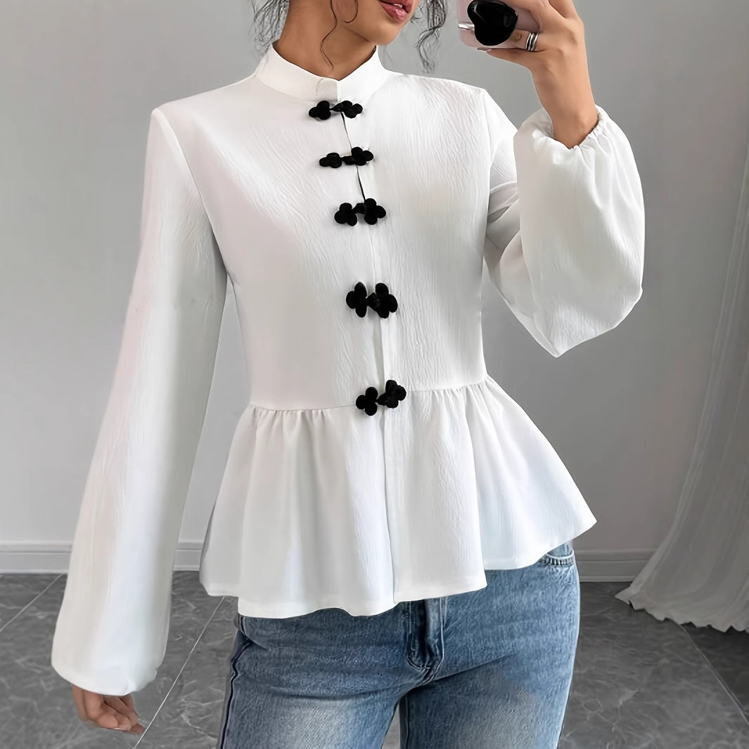 Elegantes Langarm-Pullover-Shirt – Bild 1 | LuxeStyle