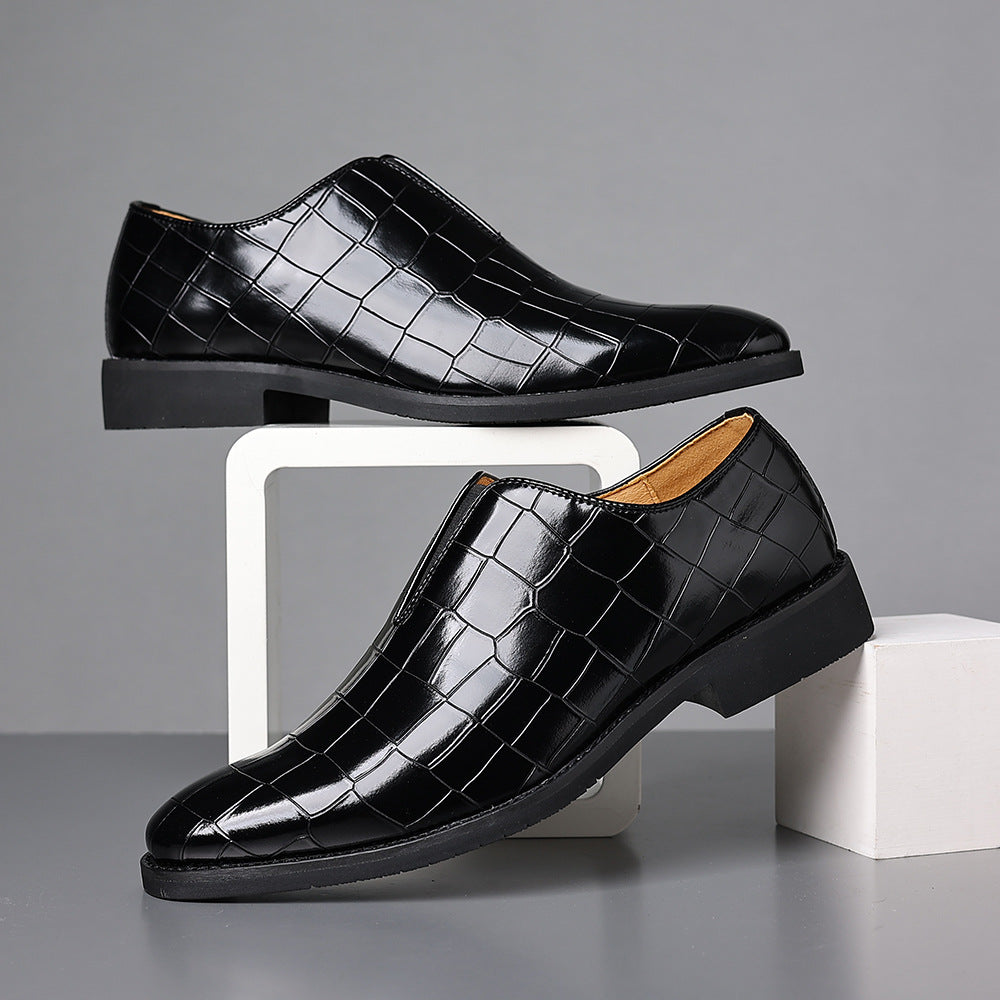 Freizeitschuhe Herren Leder Steinmuster