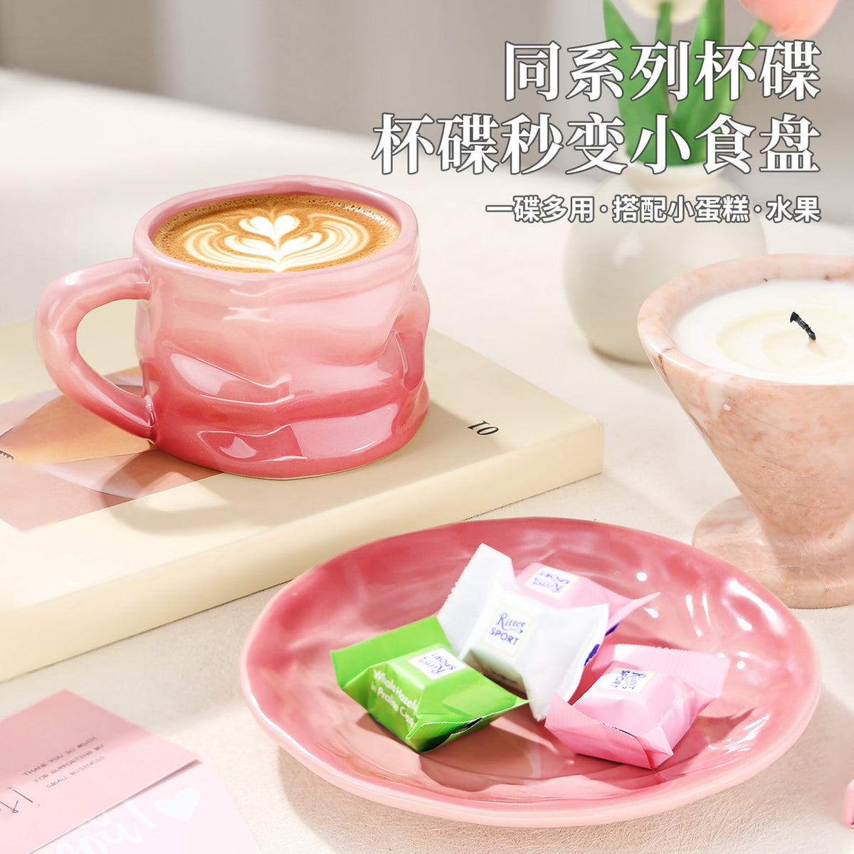 Keramischer Teekopf mit Untertasse – Bild 4 | LuxeStyle
