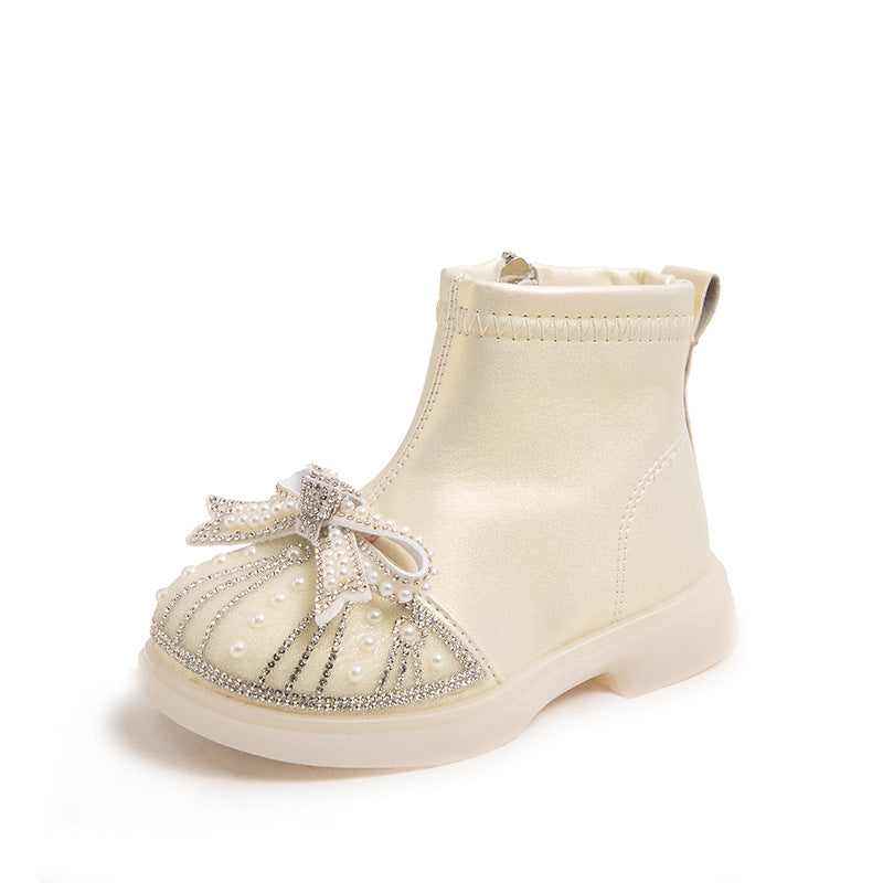 Kinder Booties mit Strass und weicher Sohle