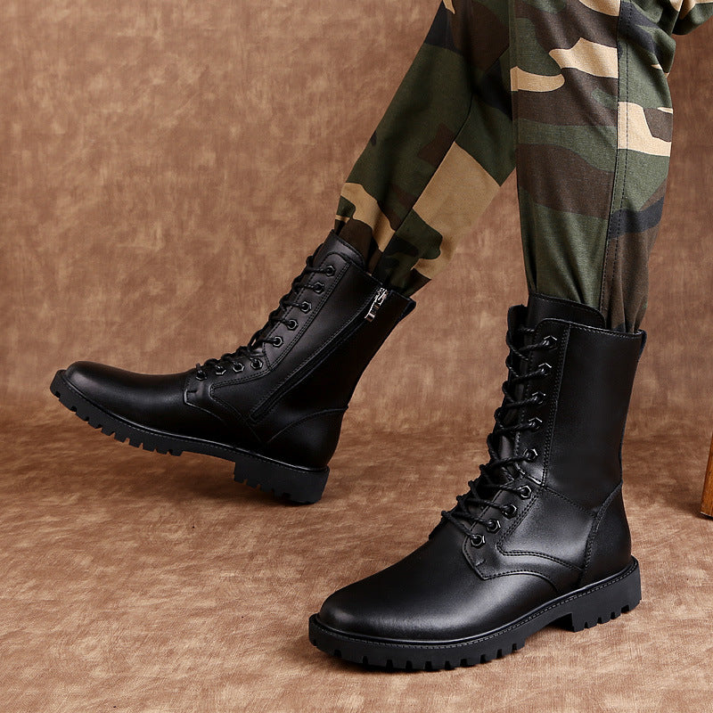 Britische Leder Martin Boots mit Reissverschluss