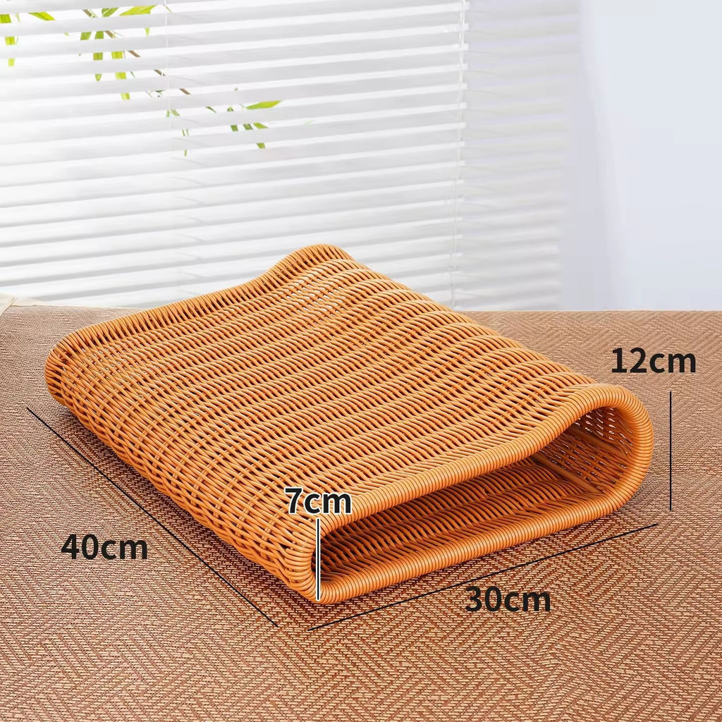 Rattan-Kühlkissen mit Nackenstütze