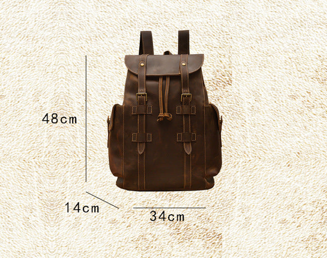 Retro Lederrucksack für Herren
