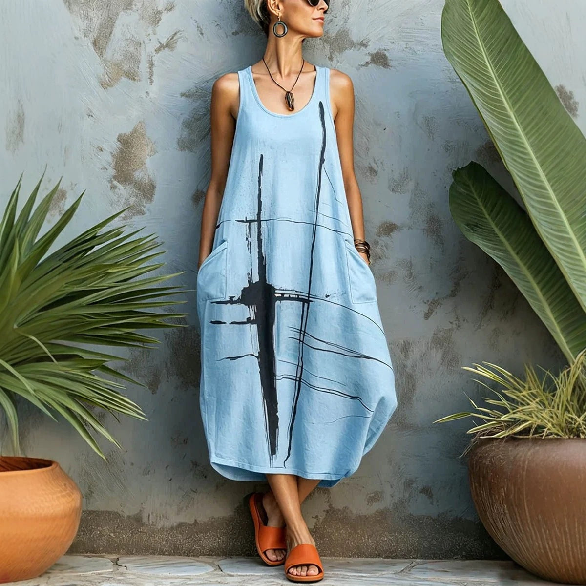 Sommerliches Casual-Kleid mit Taschen | LuxeStyle