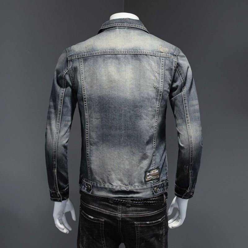 Jeansjacke für Herren mit Reverskragen – Bild 5 | LuxeStyle