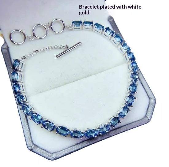 Armband mit London Blautopas & 925er Silber | LuxeStyle
