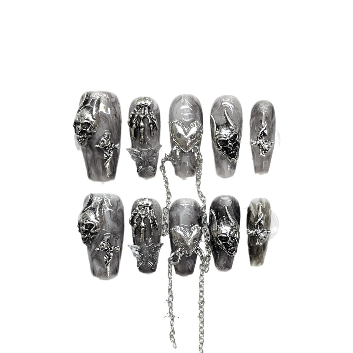 Dark Devil's Claw Press-on-Nägel | LuxeStyle