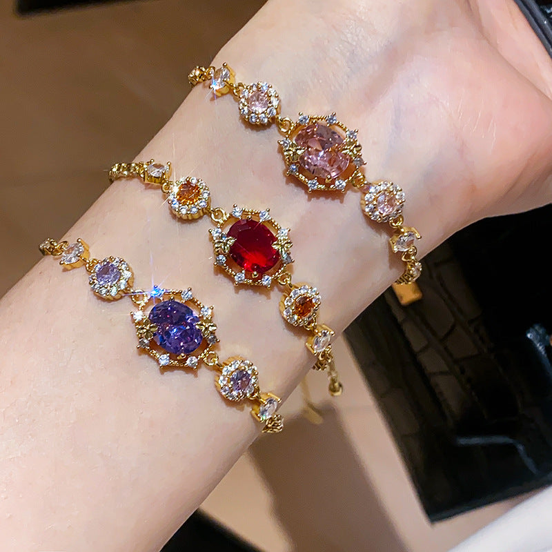 Verstellbares Armband mit bunten Zirkonia – Ansicht 2
