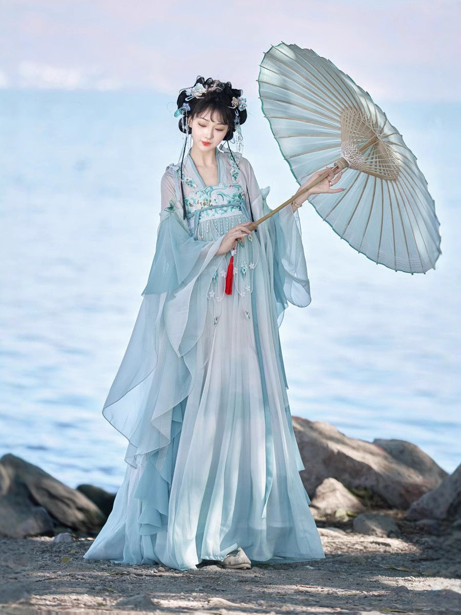 Besticktes Hanfu-Kleid im chinesischen Stil