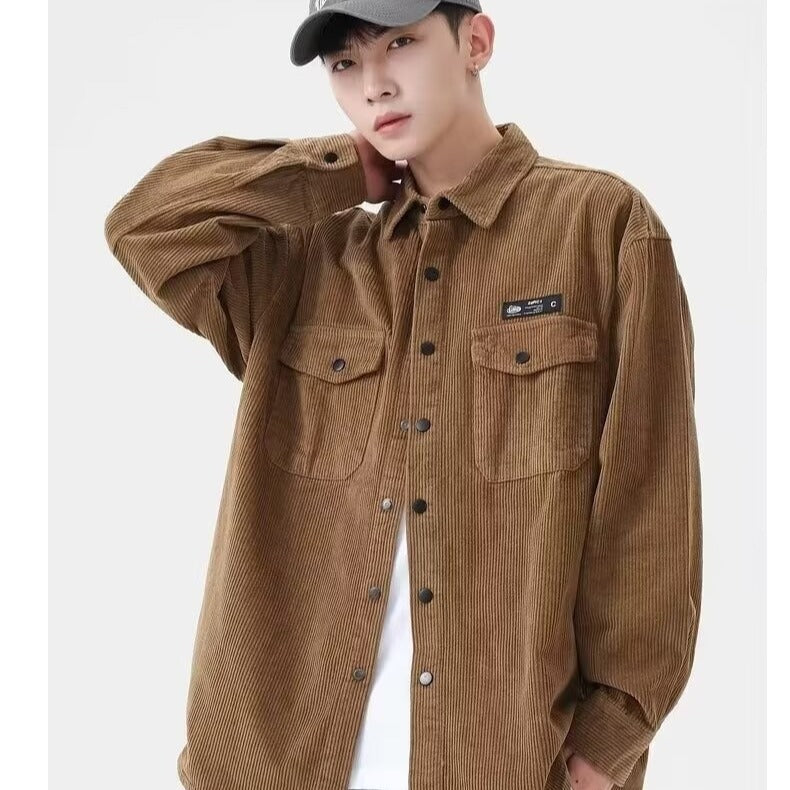 Kord-Cardigan im Retro-Look für Herren