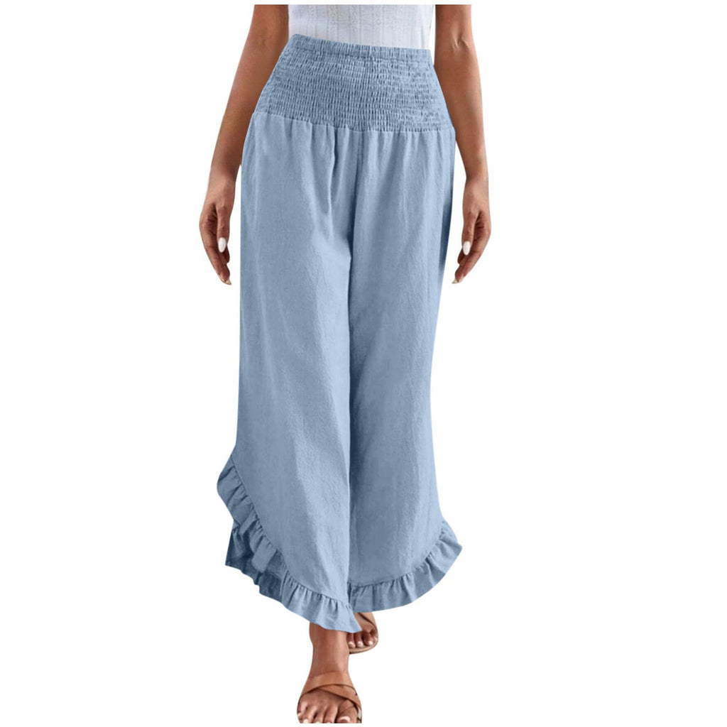 High-Waist Hose mit asymmetrischem Saum