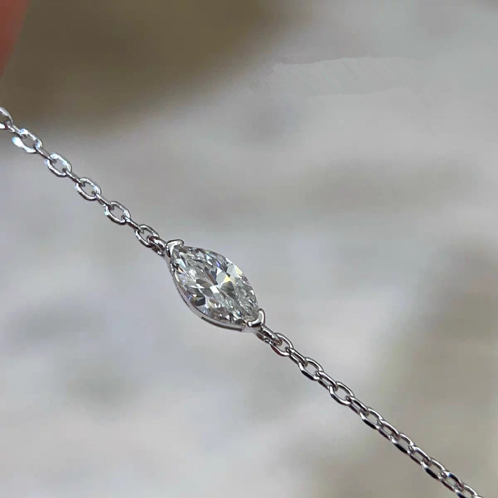 Pferdeaugen Zirkonia Armband, vergoldet