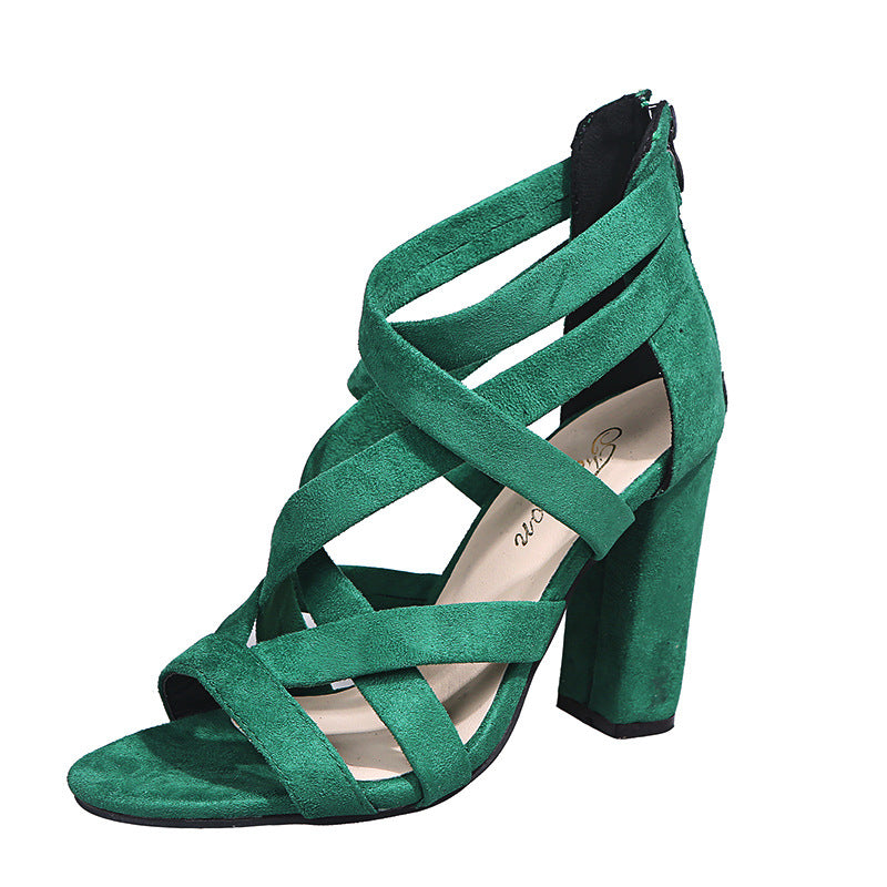 Sandalen mit hohem Blockabsatz | LuxeStyle