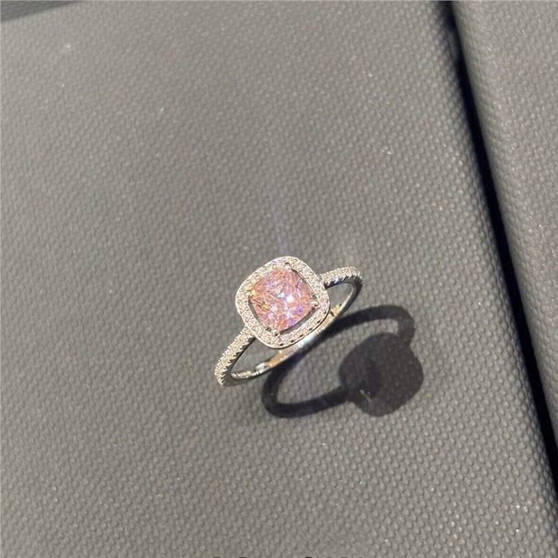Diamant-Würfelzucker Ring für Damen
