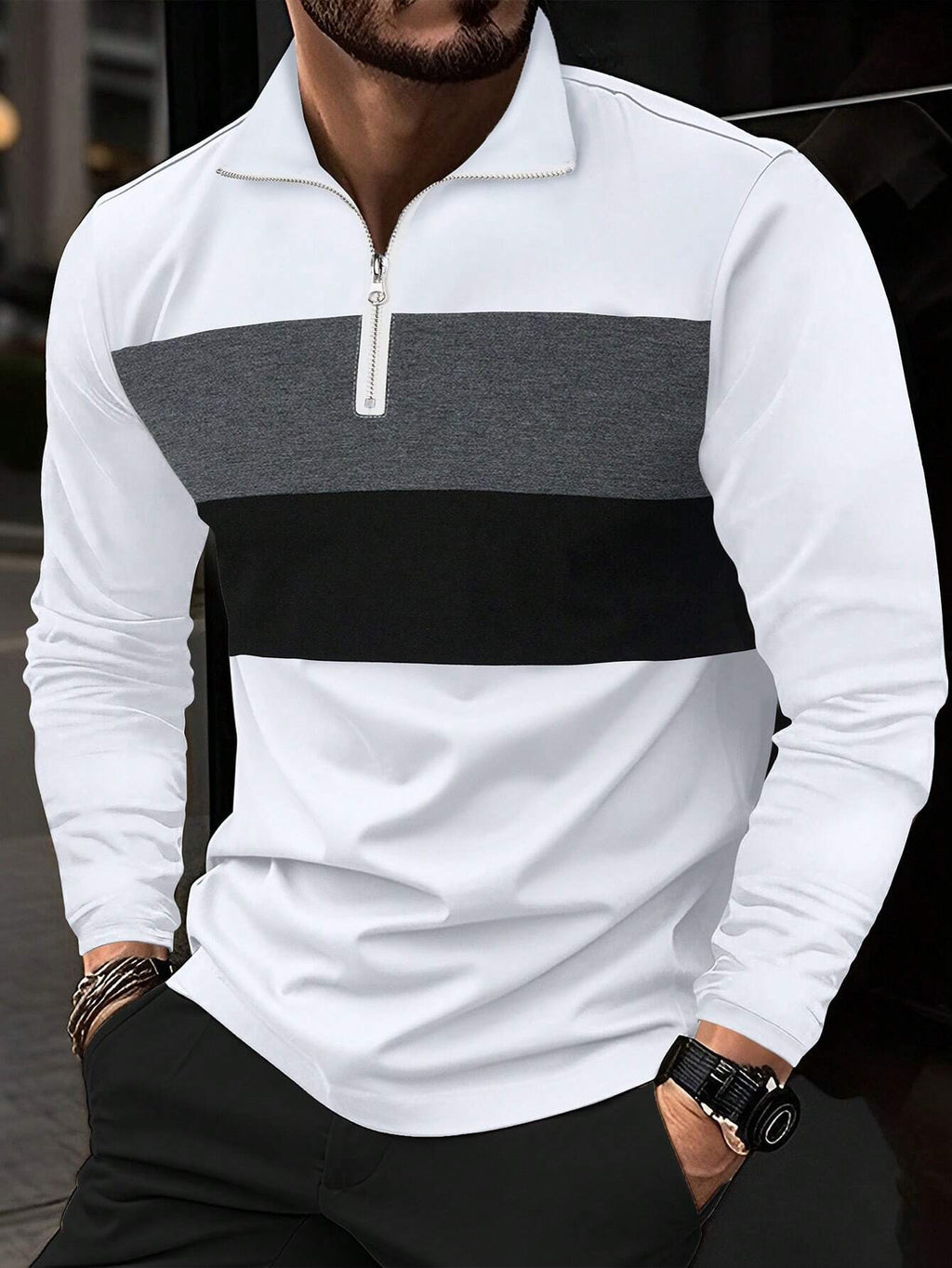 Herren Pullover mit Reissverschluss | LuxeStyle