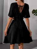 Elegantes A-Linien Plisseekleid mit hoher Taille