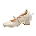 Schicke Chunky-Heel-Pumps in Beige – Bild 7 | LuxeStyle