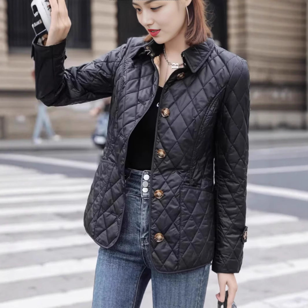 Damen-Steppjacke mit Rautenmuster