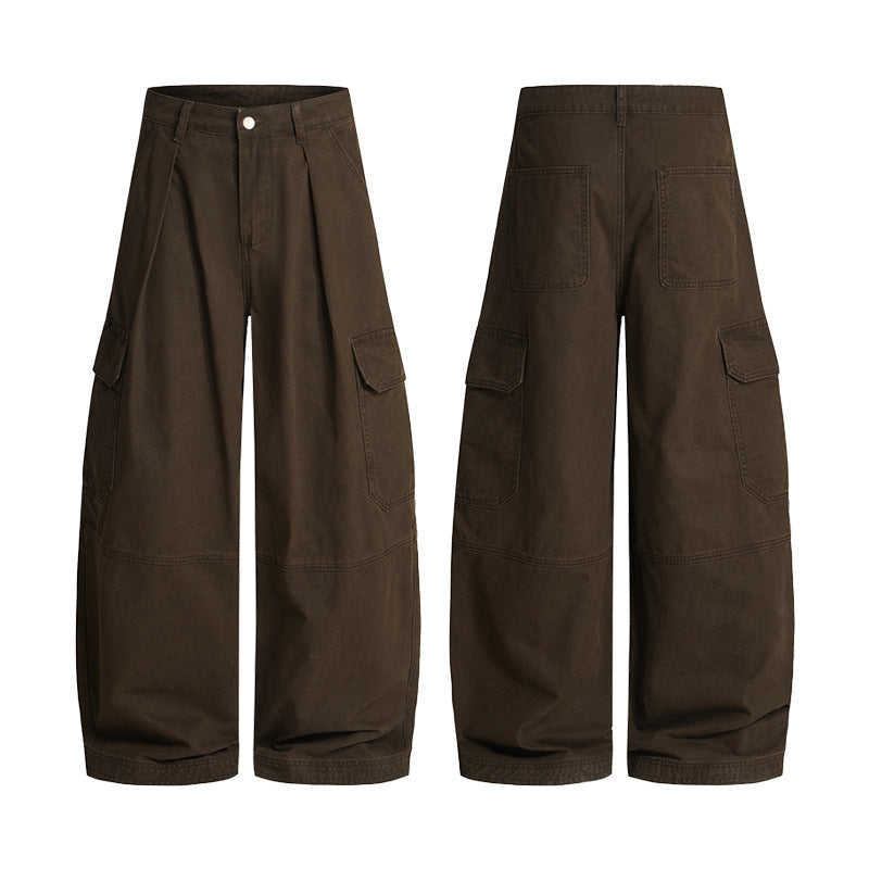 Weite Workwear-Hose mit vielen Taschen