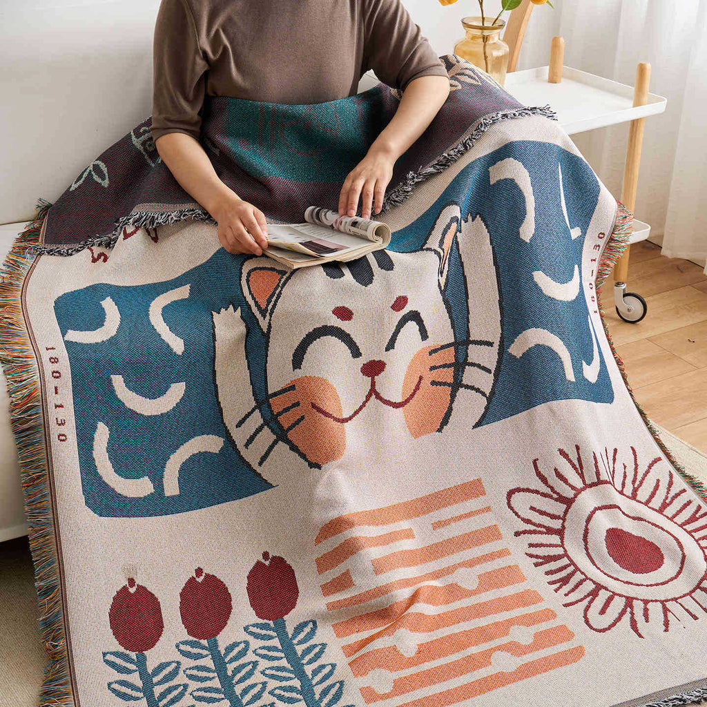 Deko-Wandbehang aus Polyester-Baumwoll-Mischung