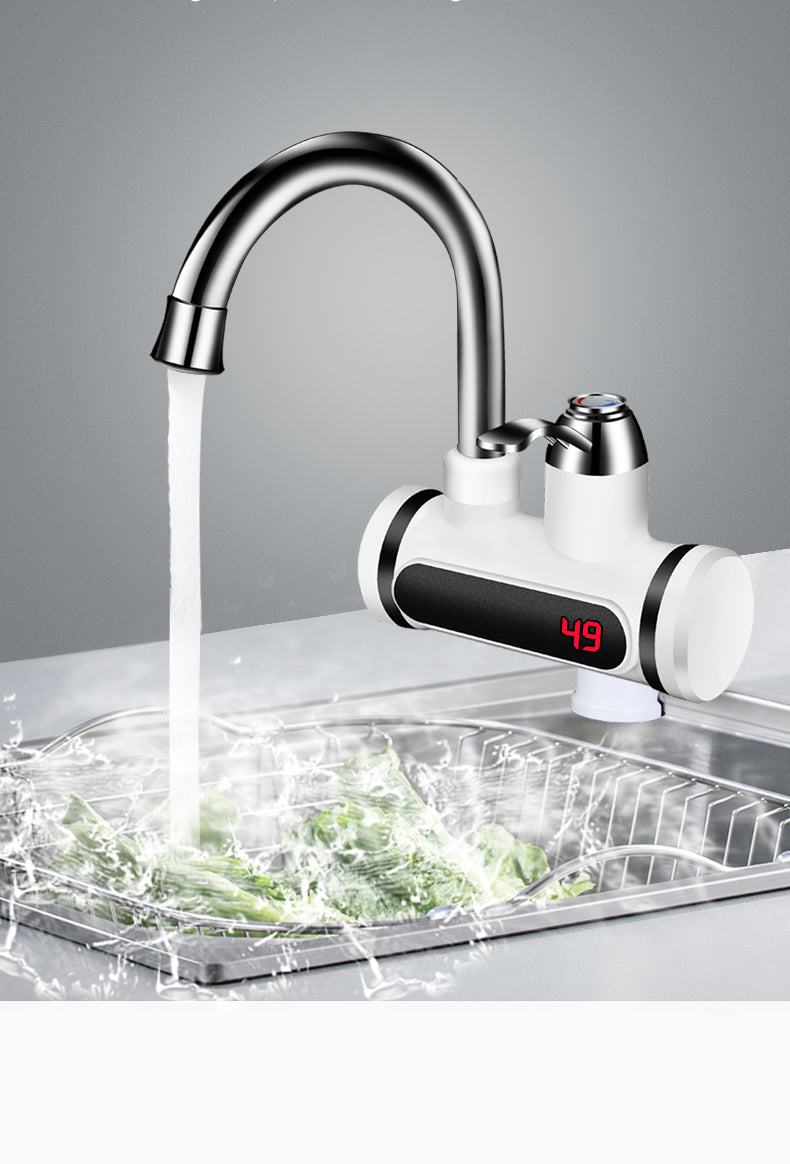 Elektrischer Wasserhahn mit Temperaturanzeige
