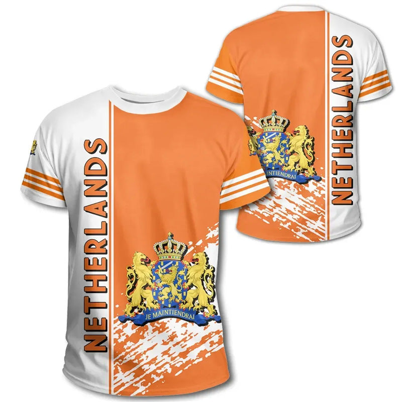 Herren T-Shirt mit Hollandflaggen-Print – Bild 4 | LuxeStyle