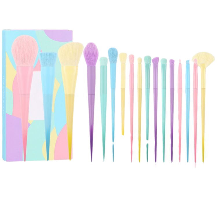 Make-up Pinsel-Set Macaron-Farben (17 Stk.) – Bild 1 | LuxeStyle