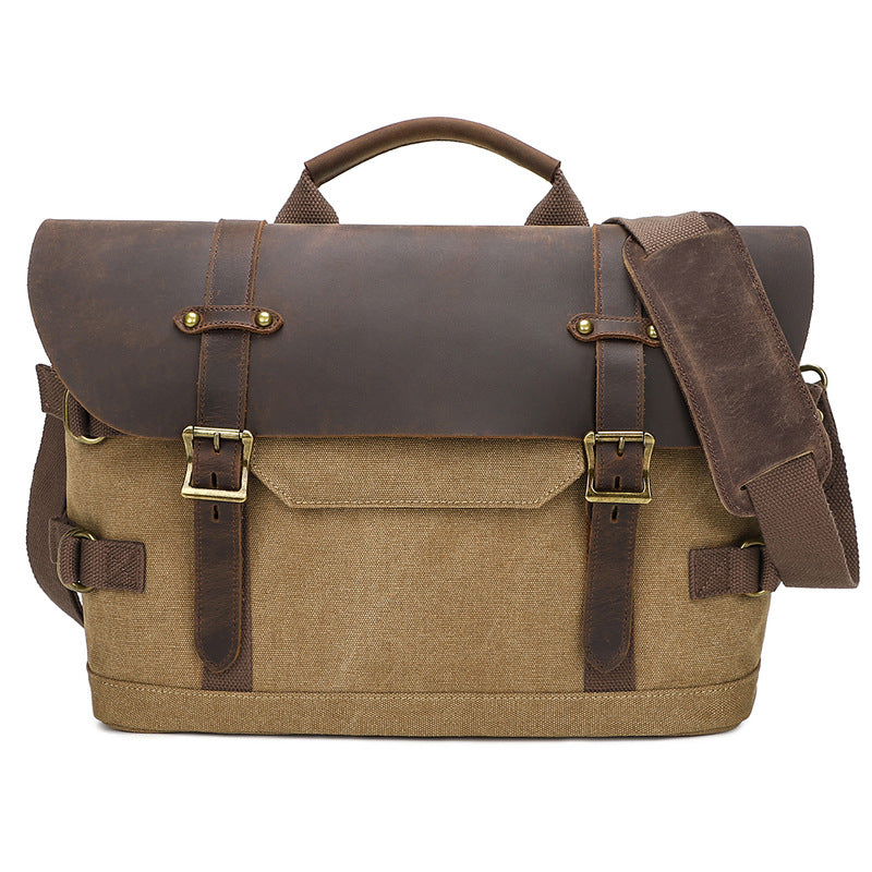 Canvas Schultertasche für Herren – wasserdicht | LuxeStyle