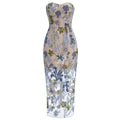 Besticktes, trägerloses Maxikleid mit Blumenmuster – Bild 8 | LuxeStyle