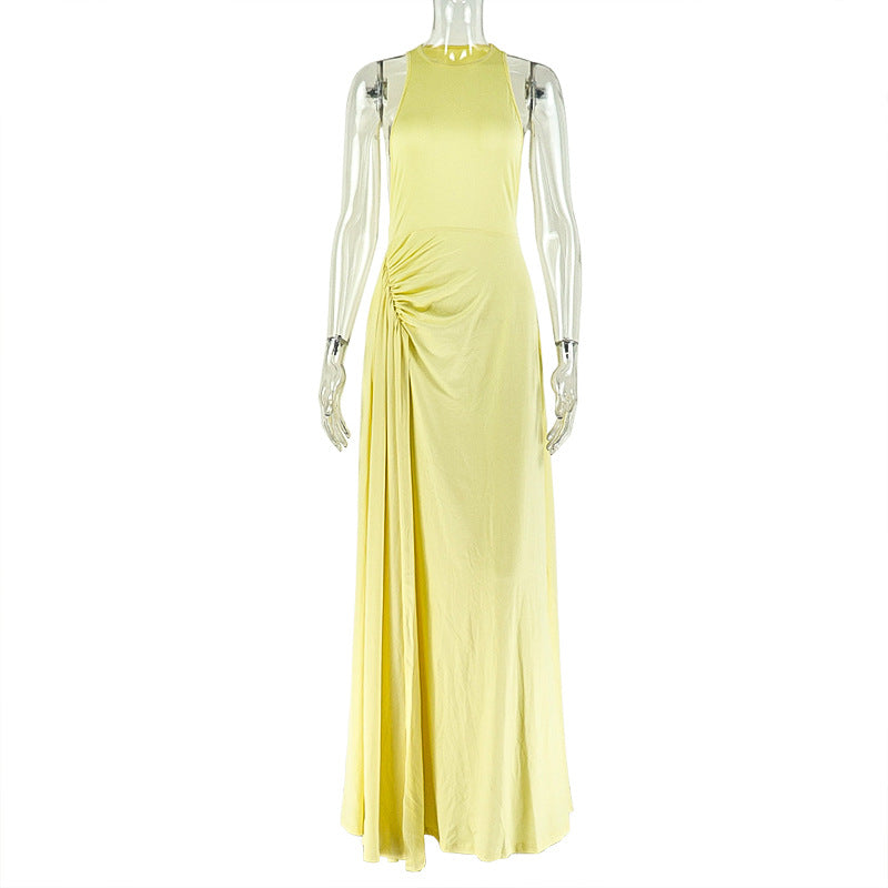 Wickelkleid mit Taillierung und Falten