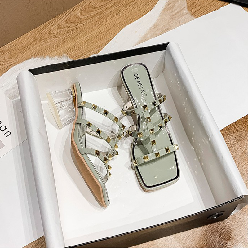 High-Heel-Sandalen mit Nieten für Damen – Bild 4 | LuxeStyle