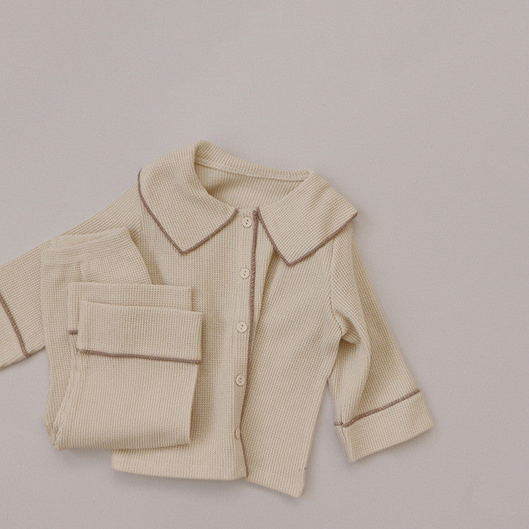Baby Waffelstrick Cardigan Set – Bild 7 | LuxeStyle