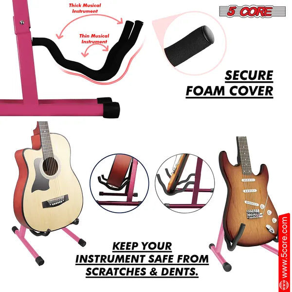 5 Core Gitarrenständer A-Rahmen, 2er-Set – Ansicht 2
