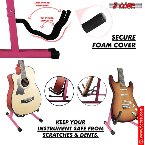 5 Core Gitarrenständer A-Rahmen, 2er-Set – Ansicht 2
