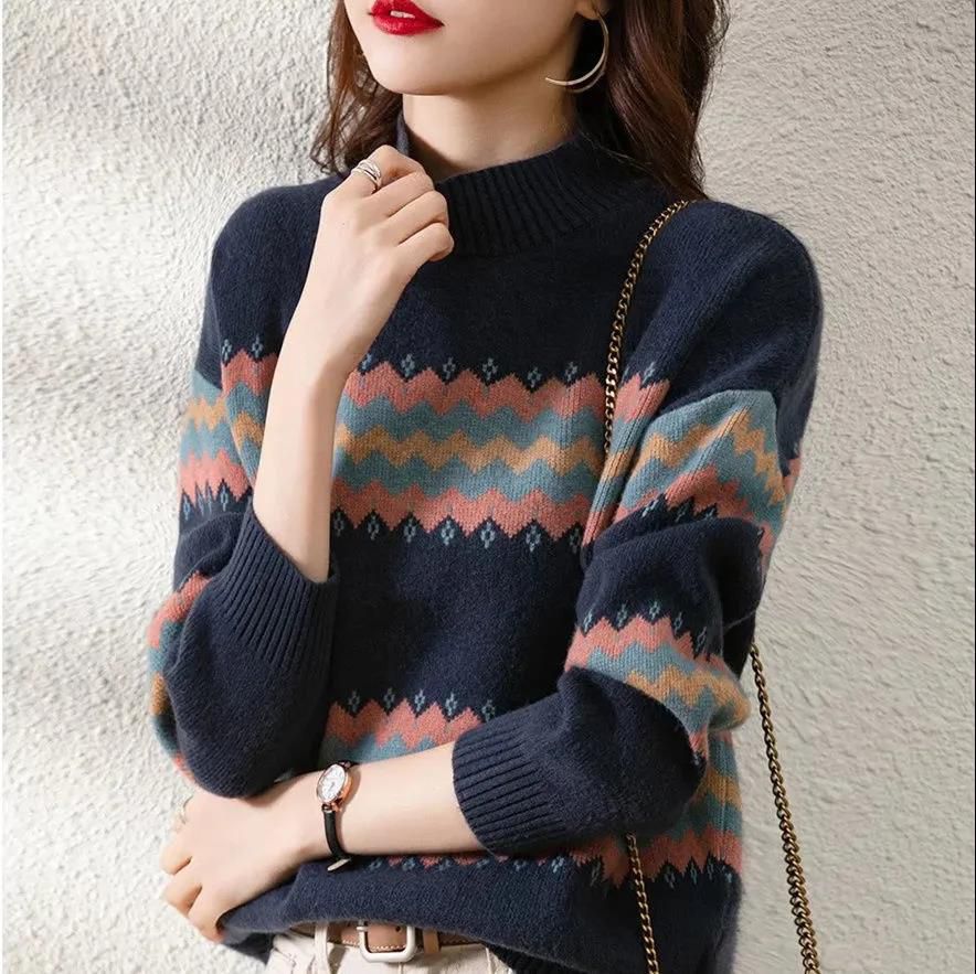 Damen Strickshirt mit Halbturtleneck