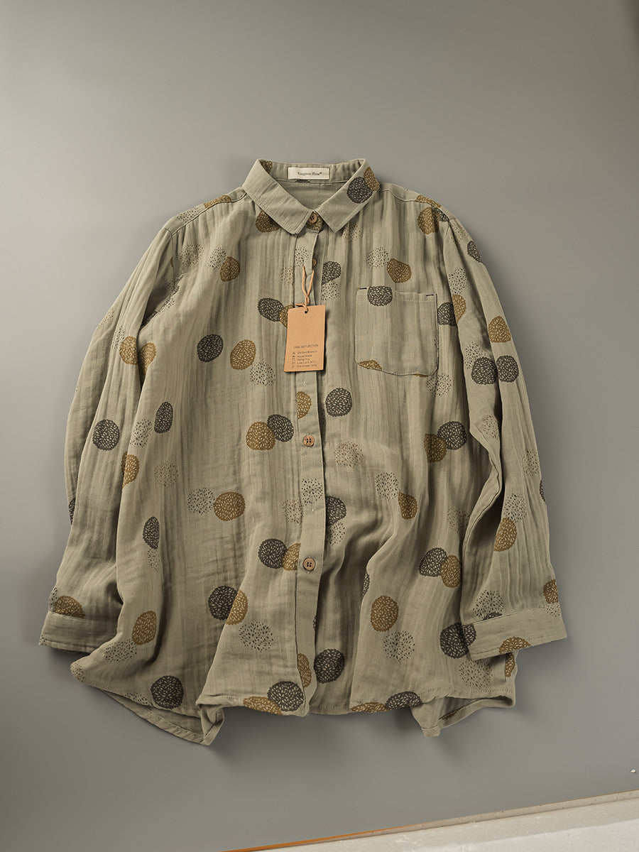 Japanisches Double-Layer Baumwollgaze Langarmshirt – Bild 4 | LuxeStyle