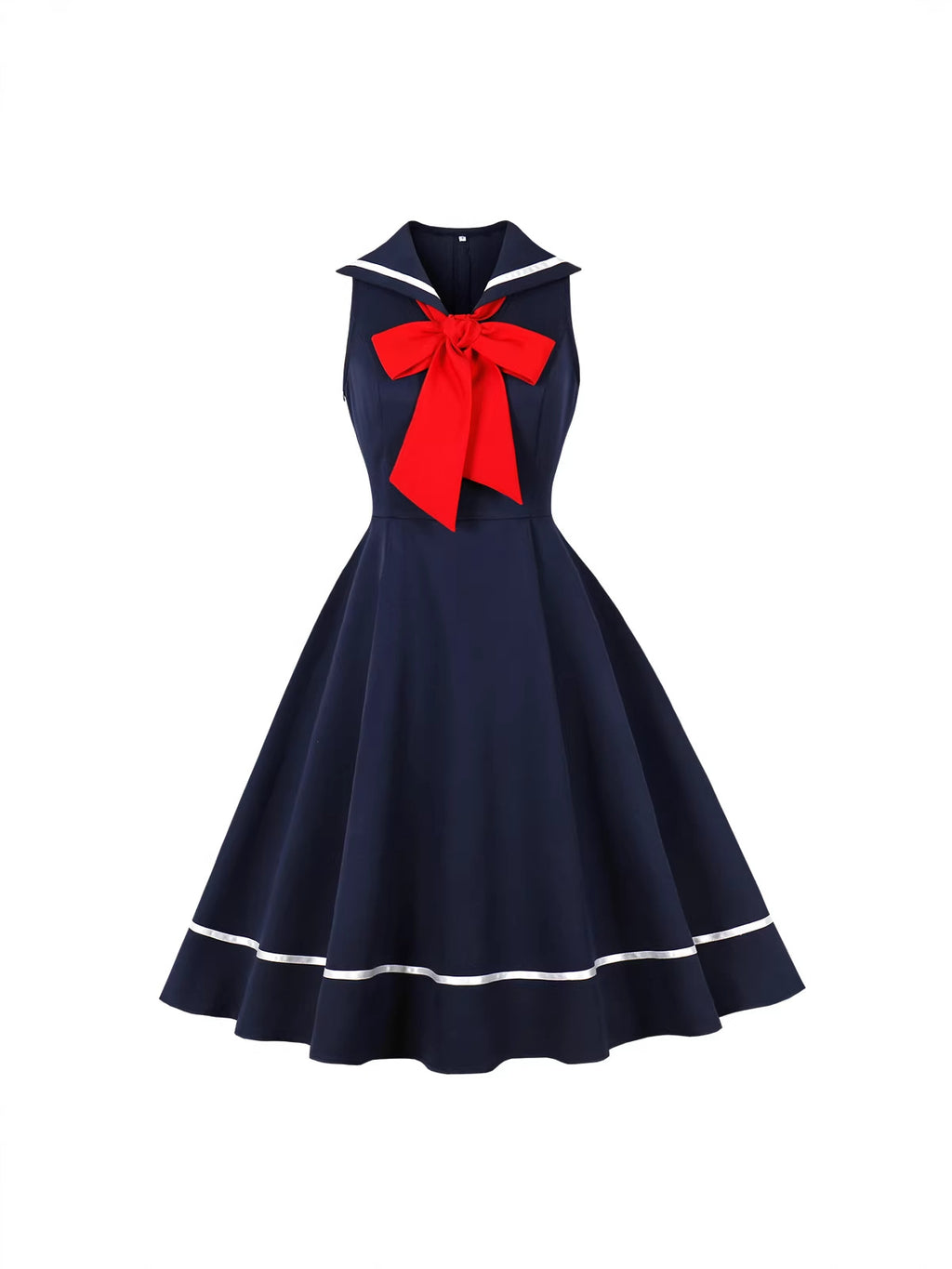 Ärmelloses A-Linien Kleid mit Schleifendetails