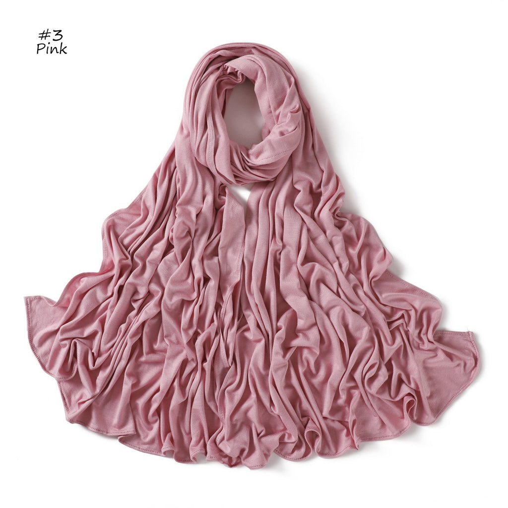 Einfarbiger Schal aus Baumwoll-Modal-Mischung – Bild 6 | LuxeStyle