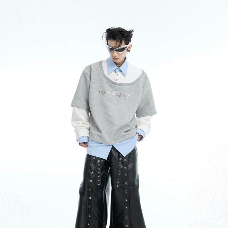 Patchwork-Hoodie mit lockerer Passform – Bild 3 | LuxeStyle