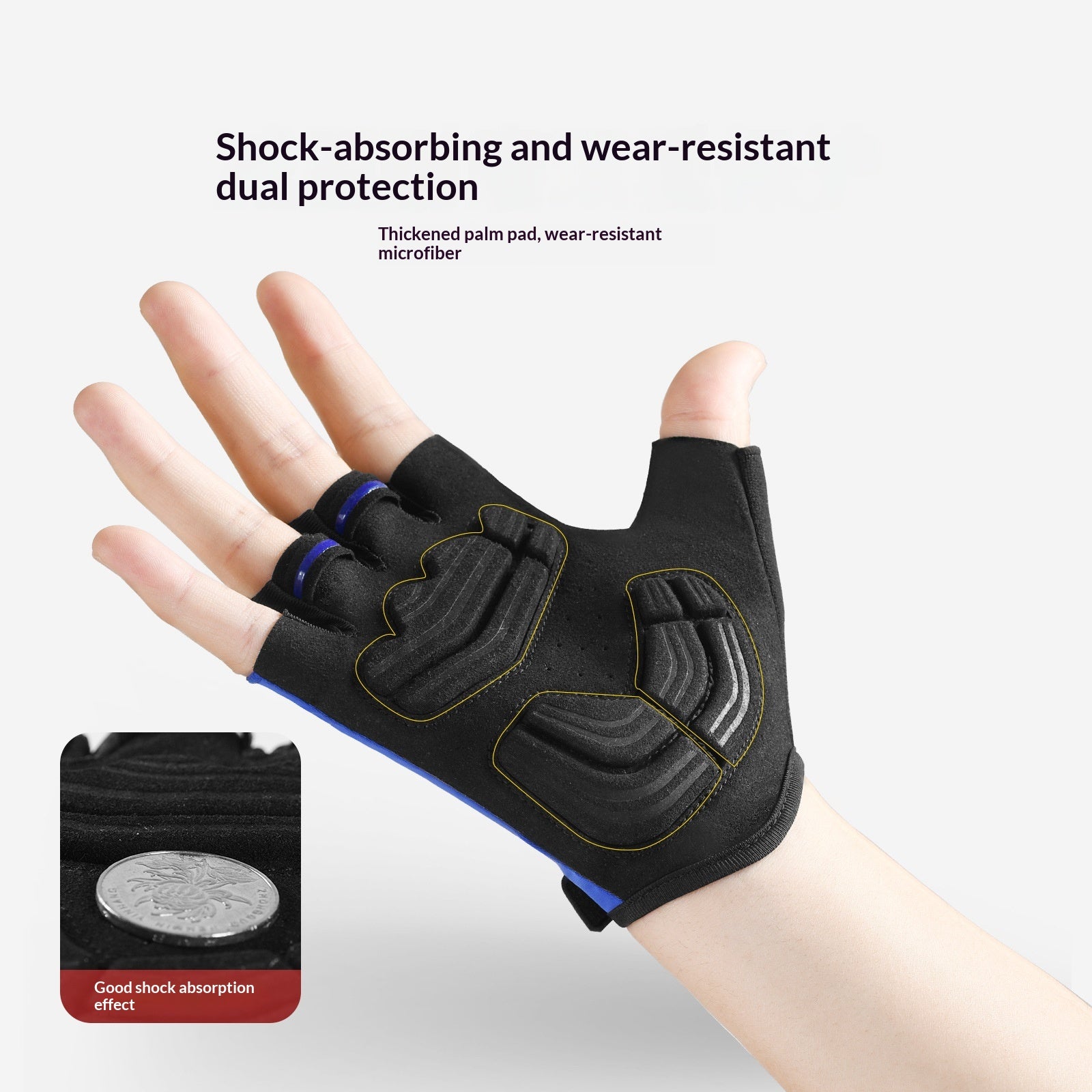 Atmungsaktive Anti-Rutsch Velo-Handschuhe (Halbfinger)