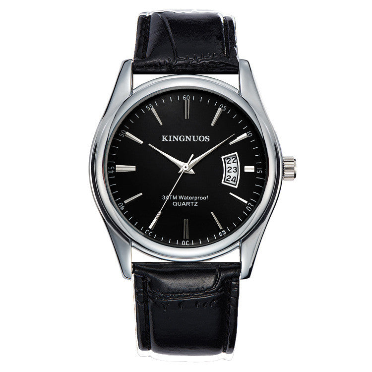 Herrenuhr mit Kalender und Edelstahlarmband – Bild 5 | LuxeStyle