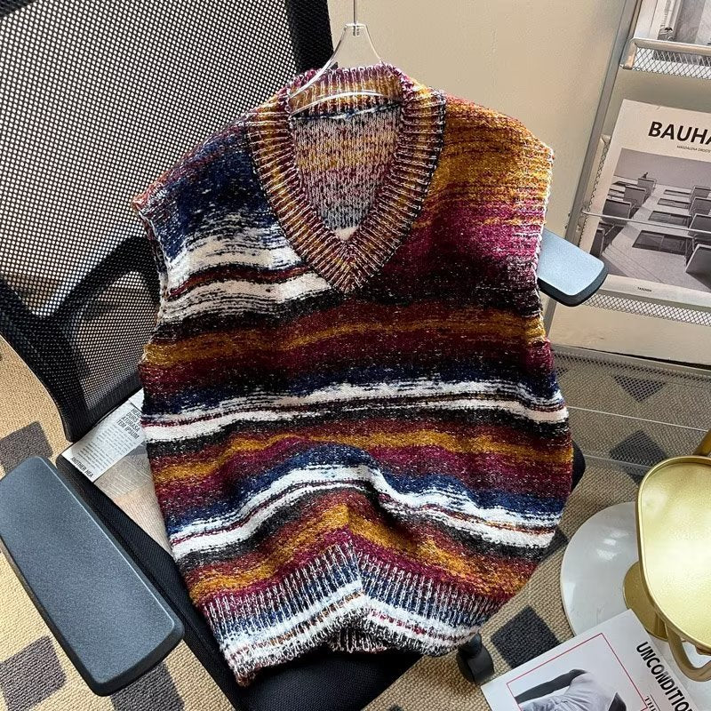 Herren-Striped-Weste