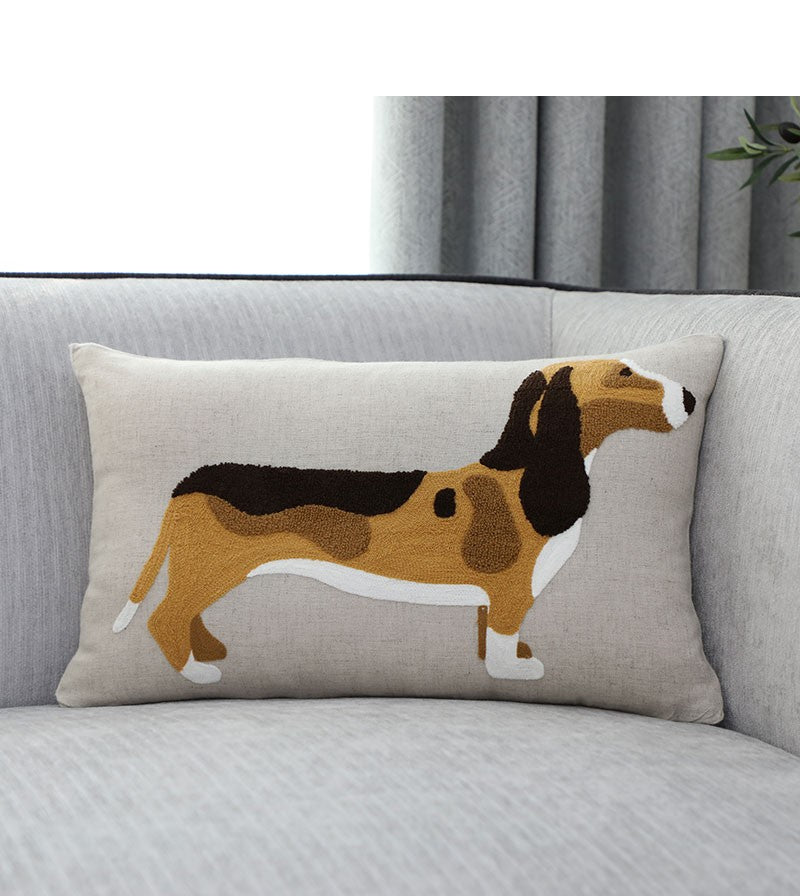 Besticktes Kissen American Dog