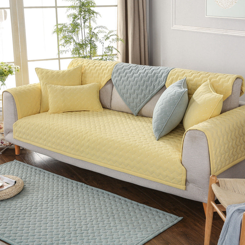 Gestepptes Sofa-Kissen aus Baumwolle – Bild 2 | LuxeStyle