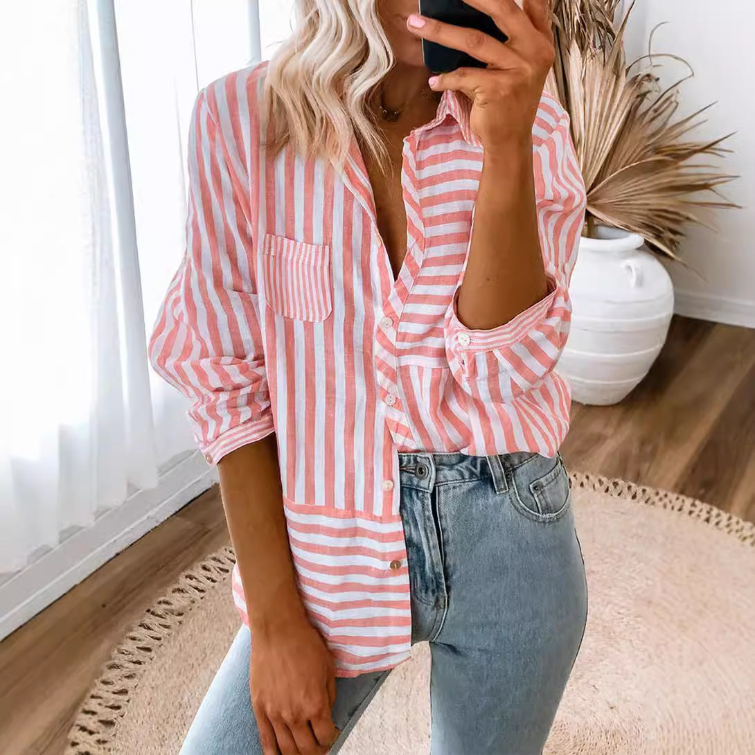 Gestreiftes Ombre Langarmshirt – Bild 4 | LuxeStyle