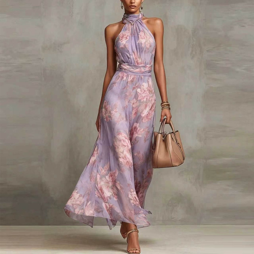Ärmelloses Maxikleid mit Blumenprint – Bild 10 | LuxeStyle