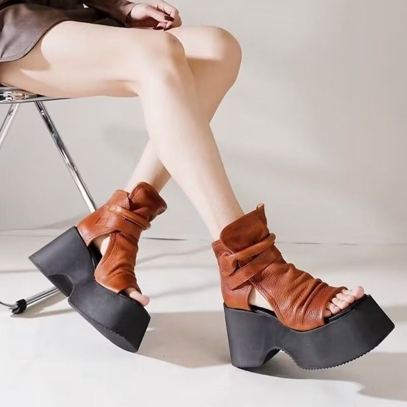 Retro Plateau High-Top Sandalen – Bild 2 | LuxeStyle