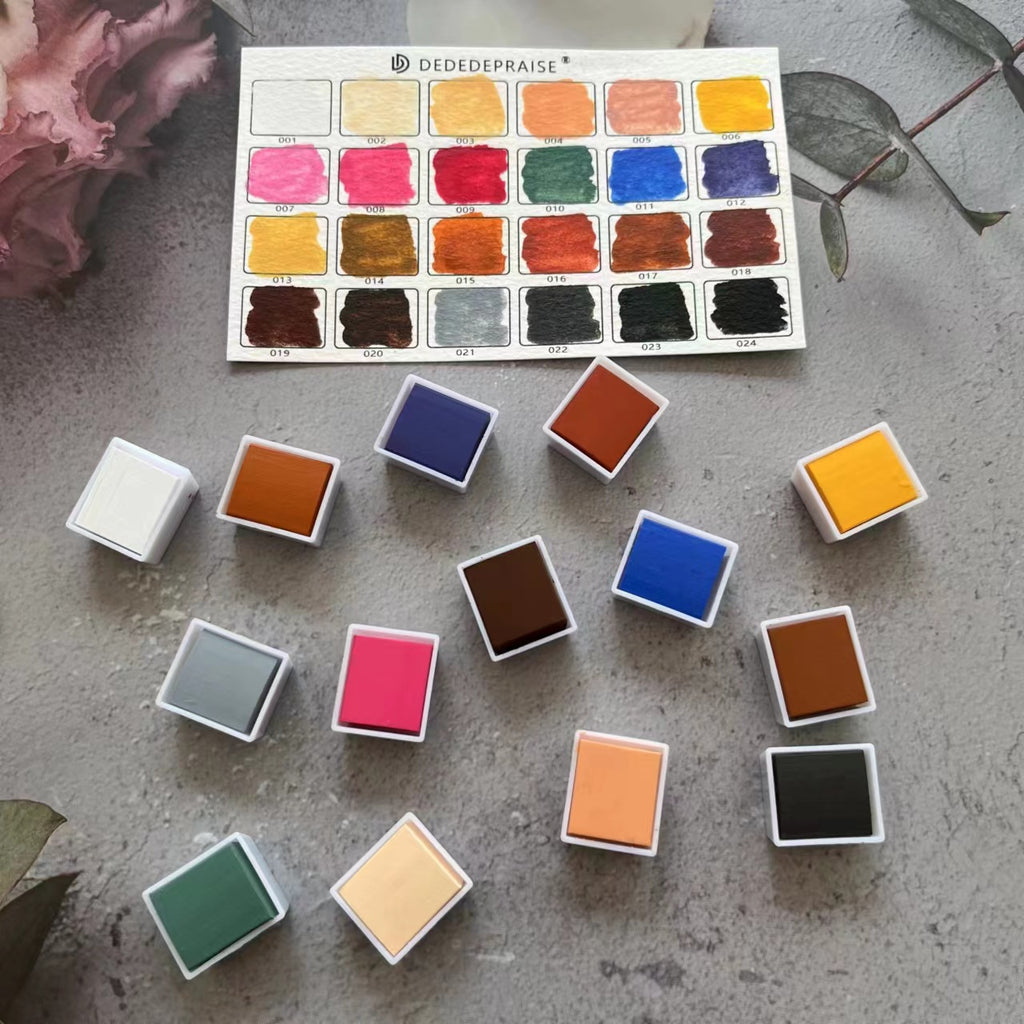 24 Farben hautfarbene Aquarell-Pigmente – Bild 6 | LuxeStyle